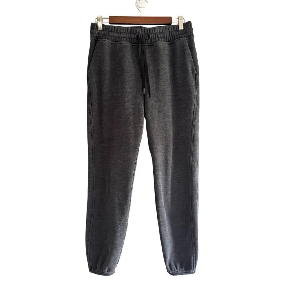 Lululemon Women's 6 Plush Times Jogger Sweatpants Gray Drawstring Lounge Pockets